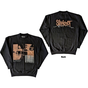 Slipknot - Tesf Faces & Barcode Uni Bl Sweatshirt ryhmässä MERCHANDISE / Hupparit / Hårdrock @ Bengans Skivbutik AB (5583730r)