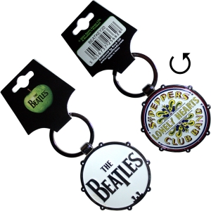 Beatles - Drop T/Sgt Pepper Drum Double-Sided Keychain ryhmässä MERCHANDISE / Merch / Pop-Rock @ Bengans Skivbutik AB (5583877)