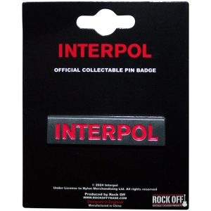 Interpol - Text Logo Pin Badge ryhmässä MERCHANDISE / Merch / Pop-Rock @ Bengans Skivbutik AB (5583908)