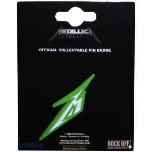 Metallica - M Logo Pin Badge ryhmässä MERCHANDISE / Merch / Hårdrock @ Bengans Skivbutik AB (5583930)