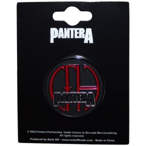 Pantera - Cowboys From Hell Logo Pin Badge ryhmässä MERCHANDISE / Merch / Hårdrock @ Bengans Skivbutik AB (5583935)