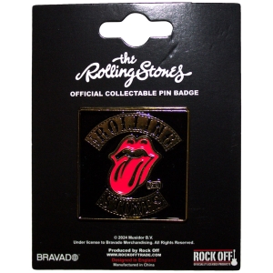 Rolling Stones - Tour 78 Gold Pin Badge ryhmässä MERCHANDISE / Merch / Pop-Rock @ Bengans Skivbutik AB (5583952)