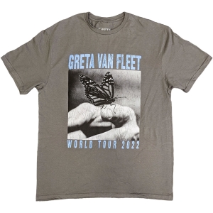 Greta Van Fleet - World Tour Butterfly Uni Char T-Shirt ryhmässä MERCHANDISE / T-paita / Pop-Rock @ Bengans Skivbutik AB (5583981r)