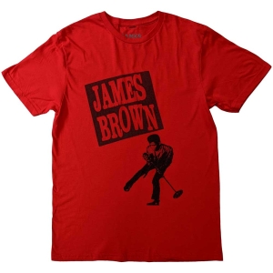 James Brown - James Halftone Uni Red T-Shirt ryhmässä MERCHANDISE / T-paita / RnB-Soul @ Bengans Skivbutik AB (5583987r)