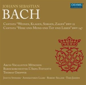 Bach - Cantatas Bwv 12 & 147 ryhmässä Externt_Lager / Naxoslager @ Bengans Skivbutik AB (558605)