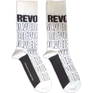 Beatles - Beatles Revolver Text Outlines Repeat Uni Wht Socks (Size 40-44) ryhmässä MERCHANDISE / Merch / Pop-Rock @ Bengans Skivbutik AB (5586274)