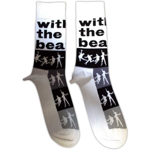 Beatles - Beatles With The Beatles Silhouette Stripes Uni Wht Socks (Size 40-44) ryhmässä MERCHANDISE / Merch / Pop-Rock @ Bengans Skivbutik AB (5586279)