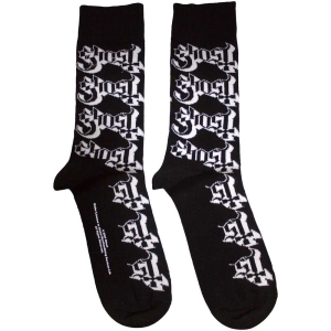 Ghost - Logo Pattern Uni Bl Socks (Size 40-44) ryhmässä MERCHANDISE / Merch / Hårdrock @ Bengans Skivbutik AB (5586283)