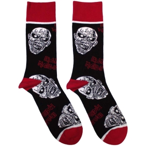 Iron Maiden - Eddie Skulls Uni Bl Socks (Size 40-44) ryhmässä MERCHANDISE / Merch / Hårdrock @ Bengans Skivbutik AB (5586287)