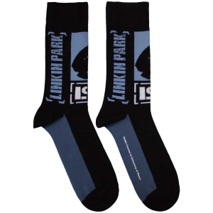 Linkin Park - Crouching Uni Bl Socks (Size 40-44) ryhmässä MERCHANDISE / Merch / Hårdrock @ Bengans Skivbutik AB (5586289)