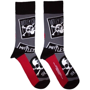 Motley Crue - Logos Uni Char Socks (Size 40-44) ryhmässä MERCHANDISE / Merch / Hårdrock @ Bengans Skivbutik AB (5586293)