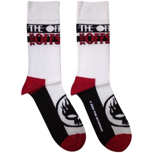 Offspring - Flaming Skull Logo Uni Wht Socks (Size 40-44) ryhmässä MERCHANDISE / Merch / Punk @ Bengans Skivbutik AB (5586294)