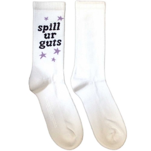 Olivia Rodrigo - Spill Your Guts Uni Wht Socks (Size 40-44) ryhmässä MERCHANDISE / Merch / Pop-Rock @ Bengans Skivbutik AB (5586296)