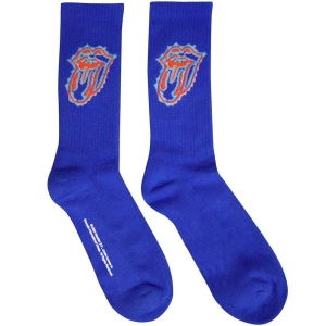 Rolling Stones - Doodle Tongue Uni Blue Socks (Size 40-44) ryhmässä MERCHANDISE / Merch / Pop-Rock @ Bengans Skivbutik AB (5586300)