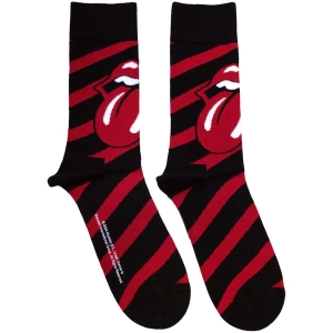 Rolling Stones - Stripes Uni Bl Socks (Size 40-44) ryhmässä MERCHANDISE / Merch / Pop-Rock @ Bengans Skivbutik AB (5586302)