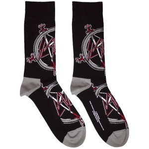 Slayer - Pentagram Uni Bl Socks (Size 40-44) ryhmässä MERCHANDISE / Merch / Hårdrock @ Bengans Skivbutik AB (5586307)