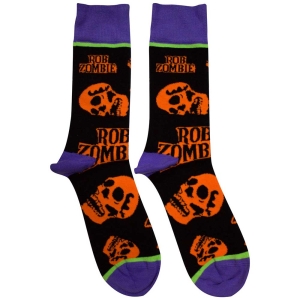 Rob Zombie - Orange Skulls Uni Socks (Size 40-44) (Eu Size 40-44) ryhmässä MERCHANDISE / Merch / Hårdrock @ Bengans Skivbutik AB (5586314)