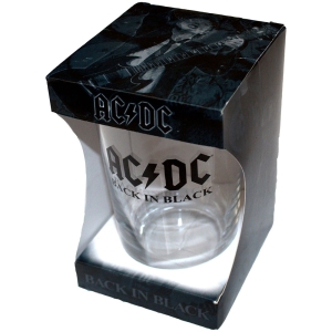 Ac/Dc - Back In Black Beer Glass ryhmässä MERCHANDISE / Merch / Hårdrock @ Bengans Skivbutik AB (5586315)