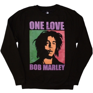 Bob Marley - One Love Uni Bl Sweatshirt ryhmässä MERCHANDISE / Hupparit / Reggae @ Bengans Skivbutik AB (5586334r)