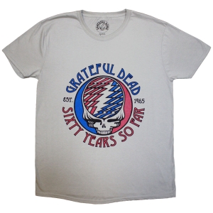 Grateful Dead - Stealie 60 Uni Grey T-Shirt ryhmässä MERCHANDISE / T-paita / Nyheter / Pop-Rock @ Bengans Skivbutik AB (5586396r)