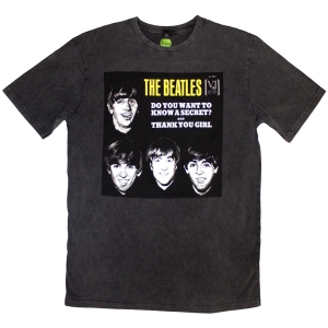 Beatles - Vj Sercret Sleeve Stone Wash Uni Char T-Shirt ryhmässä MERCHANDISE / T-paita / Pop-Rock @ Bengans Skivbutik AB (5586743r)