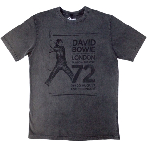 David Bowie - Rainbow Theatre Stone Wash Uni Char T-Shirt ryhmässä MERCHANDISE / T-paita / Pop-Rock @ Bengans Skivbutik AB (5586750r)