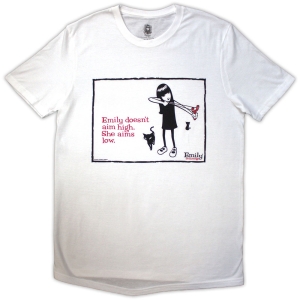 Emily The Strange - Aims Low Uni Wht T-Shirt ryhmässä MERCHANDISE / T-paita / TV-serie @ Bengans Skivbutik AB (5586756r)