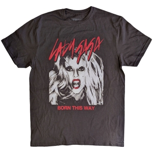 Lady Gaga - Born This Way Photo Uni Char T-Shirt ryhmässä MERCHANDISE / T-paita / Pop-Rock @ Bengans Skivbutik AB (5586762r)