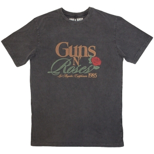 Guns N Roses - California 1985 Stone Wash Uni Char T-Shirt ryhmässä MERCHANDISE / T-paita / Hårdrock @ Bengans Skivbutik AB (5586766r)