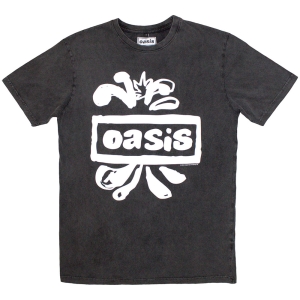 Oasis - Logo Splat Stone Wash Uni Char T-Shirt ryhmässä MERCHANDISE / T-paita / Pop-Rock @ Bengans Skivbutik AB (5586777r)