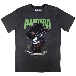 Pantera - Skeleton Cowboy Stone Wash Uni Char T-Shirt ryhmässä MERCHANDISE / T-paita / Hårdrock @ Bengans Skivbutik AB (5586778r)