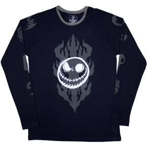 The Nightmare Before Christmas - Flaming Jack  Uni Navy Longsleeve ryhmässä MERCHANDISE / T-paita / Film-Musikal @ Bengans Skivbutik AB (5586792r)