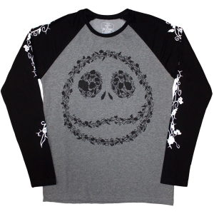 The Nightmare Before Christmas - Floral Jack Uni Grey/Bl Longsleeve ryhmässä MERCHANDISE / T-paita / Film-Musikal @ Bengans Skivbutik AB (5586799r)