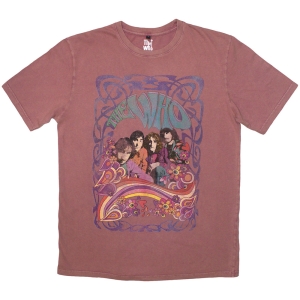 The Who - Psych Floral Stone Wash Uni Kashmir Red T-Shirt ryhmässä MERCHANDISE / T-paita / Pop-Rock @ Bengans Skivbutik AB (5586803r)