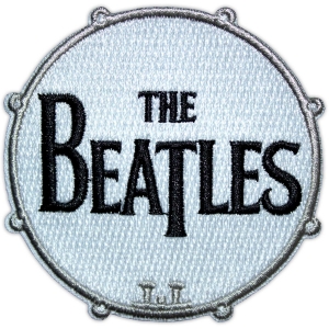 Beatles - Drum Logo Large Woven Patch ryhmässä MERCHANDISE / Merch / Pop-Rock @ Bengans Skivbutik AB (5587228)