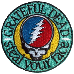 Grateful Dead - Steal Your Face Text Emblem Woven Patch ryhmässä MERCHANDISE / Merch / Pop-Rock @ Bengans Skivbutik AB (5587234)