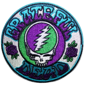 Grateful Dead - Steal Your Face Purple/Green Woven Patch ryhmässä MERCHANDISE / Merch / Pop-Rock @ Bengans Skivbutik AB (5587235)