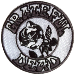 Grateful Dead - B&W Rose Woven Patch ryhmässä MERCHANDISE / Merch / Pop-Rock @ Bengans Skivbutik AB (5587236)