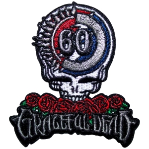 Grateful Dead - 60Th Anniversary Skull & Logo Woven Patch ryhmässä MERCHANDISE / Merch / Pop-Rock @ Bengans Skivbutik AB (5587240)