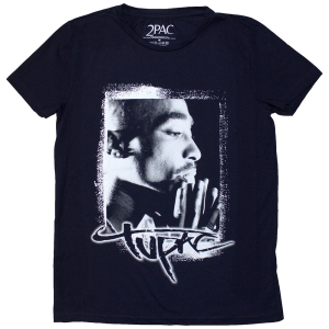 Tupac - Spray Photo Lady Navy T-Shirt ryhmässä MERCHANDISE / T-paita / Hip Hop-Rap @ Bengans Skivbutik AB (5587243r)