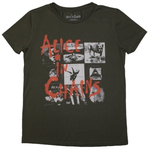 Alice In Chains - Albums Montage Lady Green T-Shirt ryhmässä MERCHANDISE / T-paita / Pop-Rock @ Bengans Skivbutik AB (5587246r)