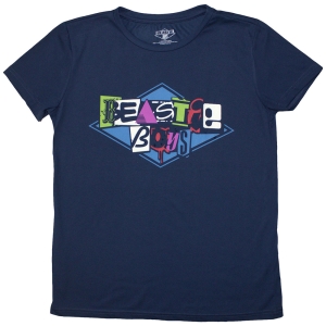 Beastie Boys - Multicolour Logo Lady Denim T-Shirt ryhmässä MERCHANDISE / T-paita / Hip Hop-Rap @ Bengans Skivbutik AB (5587250r)