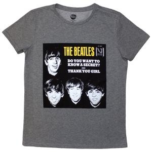 Beatles - Vj Sercret Sleeve Lady Grey T-Shirt ryhmässä MERCHANDISE / T-paita / Pop-Rock @ Bengans Skivbutik AB (5587251r)