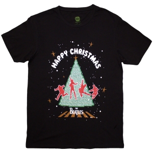 Beatles - Christmas Tree Uni Bl T-Shirt ryhmässä MERCHANDISE / T-paita / Pop-Rock @ Bengans Skivbutik AB (5587252r)