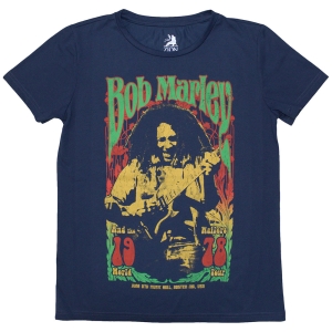 Bob Marley - 1978 Lady Denim T-Shirt ryhmässä MERCHANDISE / T-paita / Reggae @ Bengans Skivbutik AB (5587253r)