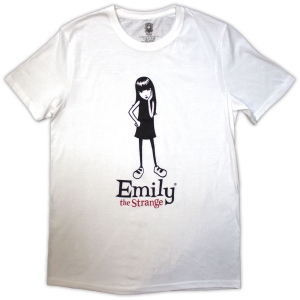 Emily The Strange - Emily Poses Uni Wht T-Shirt ryhmässä MERCHANDISE / T-paita / TV-serie @ Bengans Skivbutik AB (5587265r)