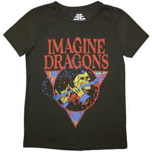 Imagine Dragons - Skeleton Flute Lady Green T-Shirt ryhmässä MERCHANDISE / T-paita / Pop-Rock @ Bengans Skivbutik AB (5587277r)