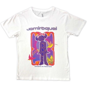 Jamiroquai - Emergency Uni Wht T-Shirt ryhmässä MERCHANDISE / T-paita / Pop-Rock @ Bengans Skivbutik AB (5587279r)