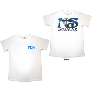 Nas - Still City Infill Uni Wht T-Shirt ryhmässä MERCHANDISE / T-paita / Hip Hop-Rap @ Bengans Skivbutik AB (5587289r)