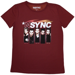 Nsync - Flame Logo Lady Red T-Shirt ryhmässä MERCHANDISE / T-paita / Pop-Rock @ Bengans Skivbutik AB (5587291r)